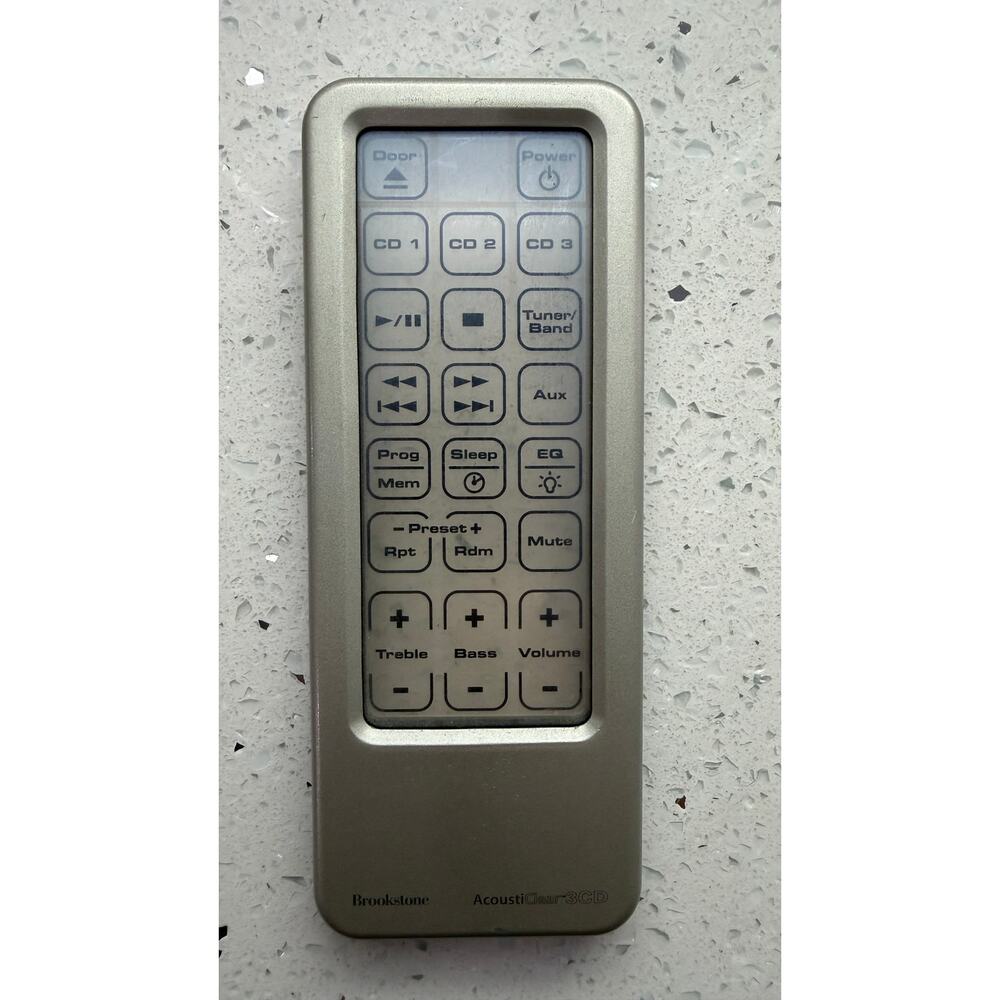 Genuine Remote for Brookstone AcoustiClear 3CD Stand Up CD Player